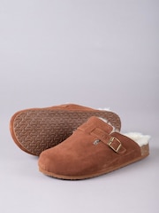 Lakeland Leather Brown Unisex Sheepskin Clog Slippers - Image 3 of 6