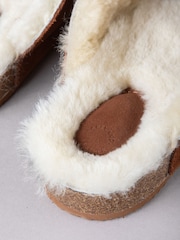 Lakeland Leather Brown Unisex Sheepskin Clog Slippers - Image 6 of 6
