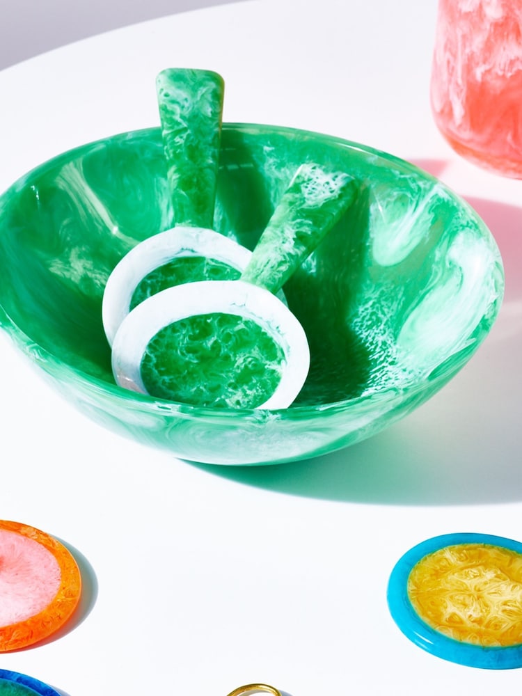 Oliver Bonas Green Rayos Resin Serving Bowl - Image 4 of 4 Oliver Bonas Green Rayos Resin Serving Bowl - Image 4 of 4