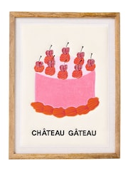 Oliver Bonas Pink Chateau Gateau Framed Wall Art - Image 4 of 4
