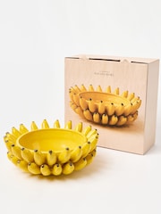Oliver Bonas Yellow Ceramic Banana Serving Bowl - Image 2 of 6