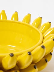 Oliver Bonas Yellow Ceramic Banana Serving Bowl - Image 3 of 6