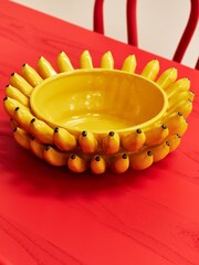 Oliver Bonas Yellow Ceramic Banana Serving Bowl - Image 4 of 6