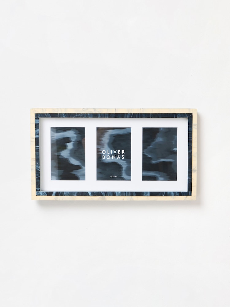 Oliver Bonas Blue Alba Boxed Multi Hanging Photo Frame - Image 1 of 4