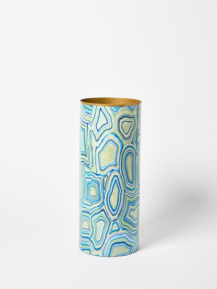 Oliver Bonas Blue Agate Umbrella Stand - Image 1 of 4 Oliver Bonas Blue Agate Umbrella Stand - Image 1 of 4