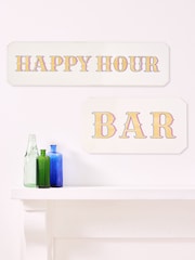 Oliver Bonas Clear Bar Mirror Wall Art - Image 1 of 4