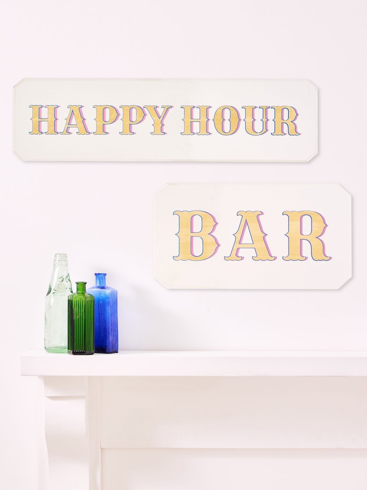 Oliver Bonas Clear Bar Mirror Wall Art - Image 1 of 4