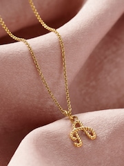 Posh Totty Designs Gold Tone Rope Initial Necklace - Image 1 of 5