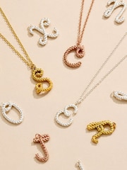 Posh Totty Designs Gold Tone Rope Initial Necklace - Image 3 of 5
