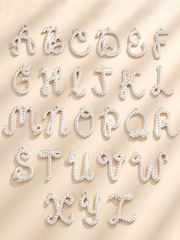 Posh Totty Designs Gold Tone Rope Initial Necklace - Image 4 of 5