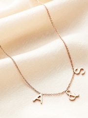 Posh Totty Designs Gold Tone Initial Station Personalise Necklace - Image 1 of 3