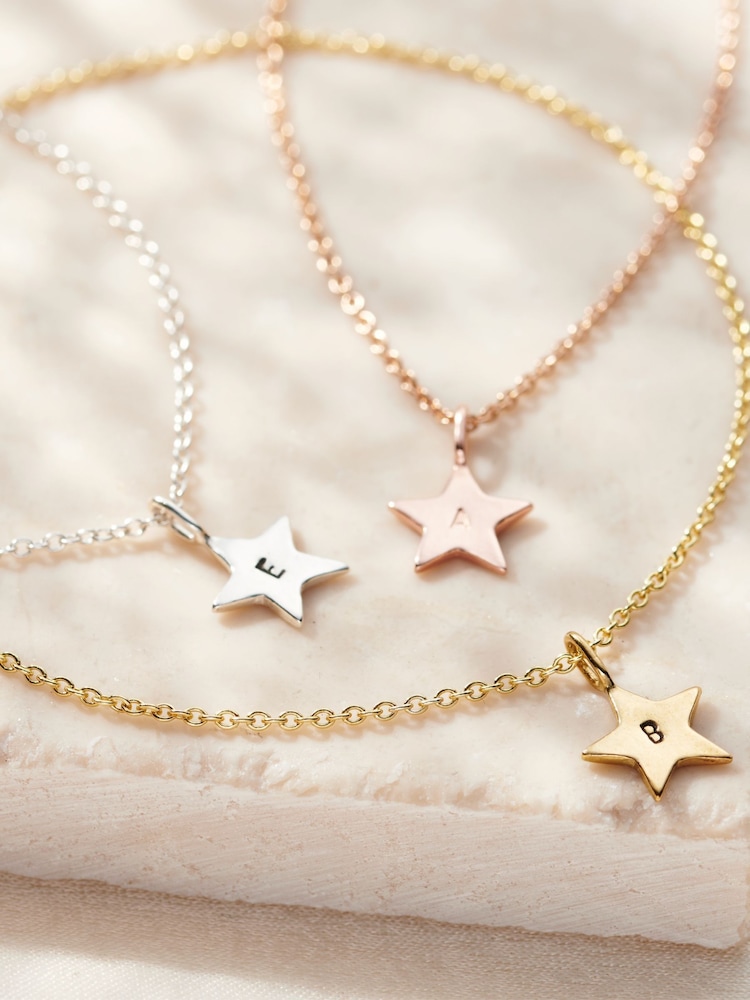 Posh Totty Designs Silver Tone Personalised Bright Star Bracelet - Image 1 of 3 Posh Totty Designs Silver Tone Personalised Bright Star Bracelet - Image 1 of 3