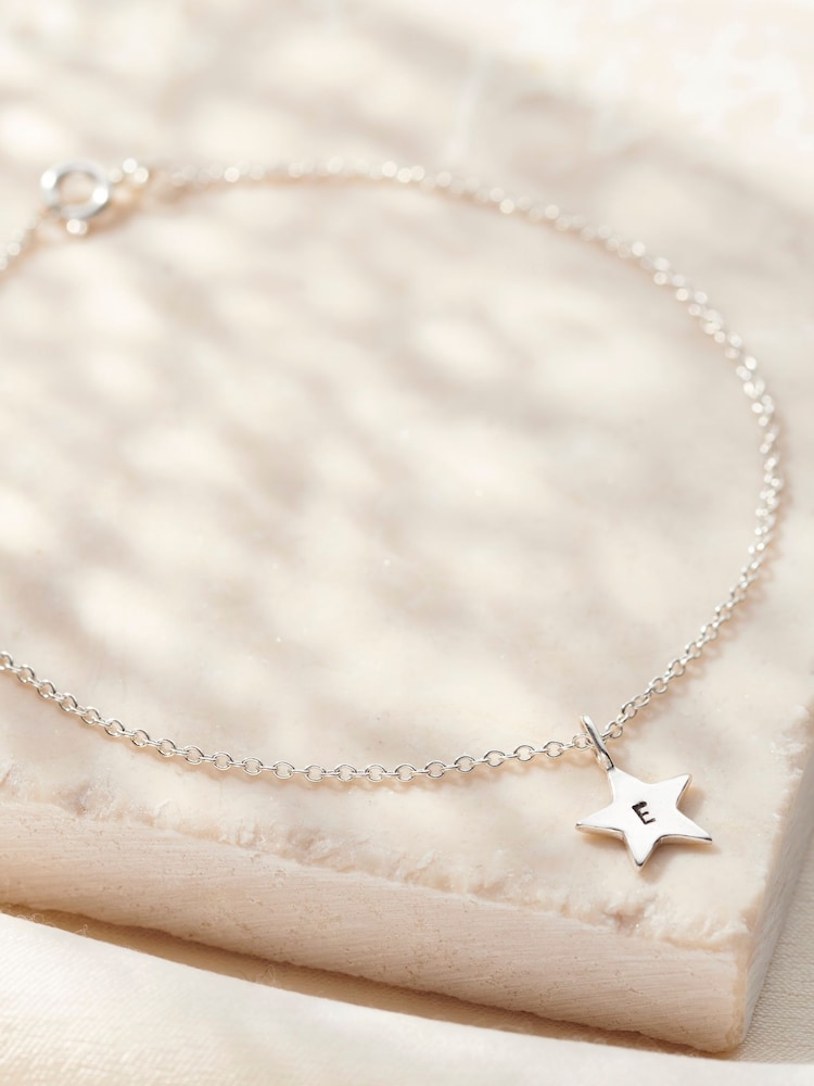 Posh Totty Designs Silver Tone Personalised Bright Star Bracelet - Image 2 of 3