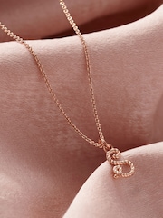 Posh Totty Designs Gold Tone Rope Initial Necklace - Image 1 of 5