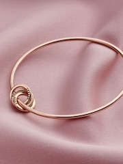 Posh Totty Designs Gold Tone Personalised Russian Ring Charm Bangle - Image 1 of 3