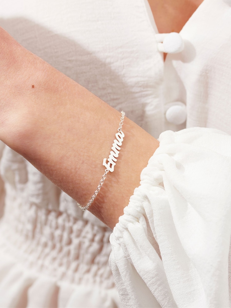 Posh Totty Designs Silver Tone Mini Name Bracelet - Image 1 of 4