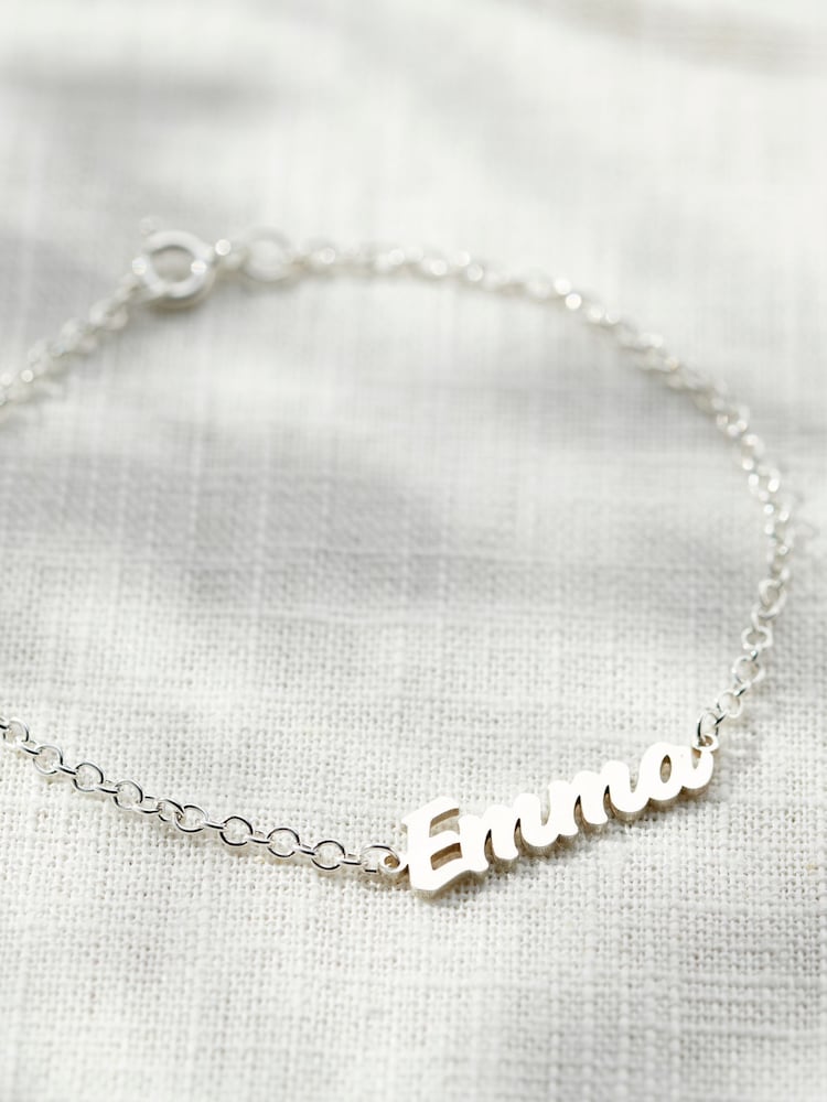 Posh Totty Designs Silver Tone Mini Name Bracelet - Image 2 of 4