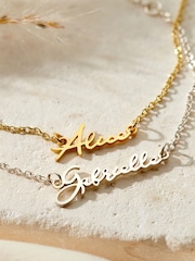 Posh Totty Designs Gold Tone Petite Script Name Personalise Bracelet - Image 2 of 4