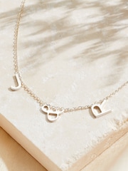 Posh Totty Designs Silver Tone Initial Station Necklace - Image 1 of 3