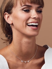 Posh Totty Designs Silver Tone Initial Station Necklace - Image 2 of 3