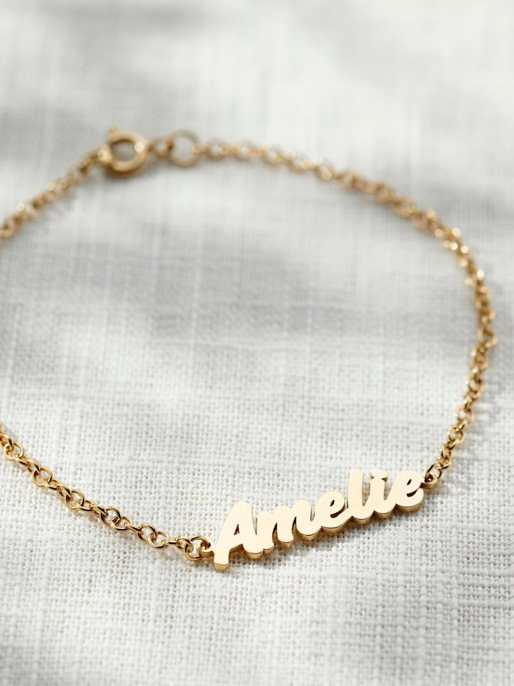Posh Totty Designs Gold Tone Mini Name Bracelet - Image 1 of 3