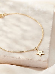 Posh Totty Designs Gold Tone Personalised Bright Star Bracelet - Image 1 of 3