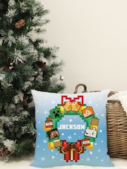 Personalised Minecraft Christmas Reversible Cushion by Character World - Image 1 of 5