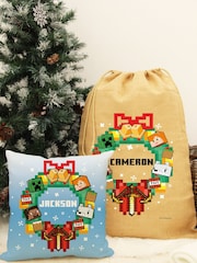 Personalised Minecraft Christmas Reversible Cushion by Character World - Image 3 of 5