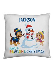 Personalised Paw Patrol Christmas Cushion by Character World - Image 4 of 4