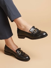 črna - Jones Bootmaker Tricia Usnjeni mokasini - Slika 1 iz 7