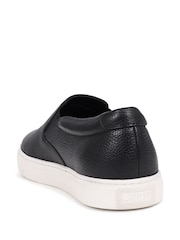 črna - Jones Bootmaker Ryden Leather Slip-On Trainers - Slika 3 iz 5