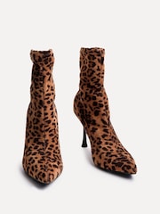 Linzi Leopard Pantha Ankle Boots With Stiletto Heel - Image 4 of 6