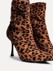 Linzi Leopard Pantha Ankle Boots With Stiletto Heel - Image 6 of 6