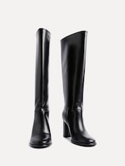 Linzi Black Cole High Leg Block Heeled Boots - Image 4 of 6