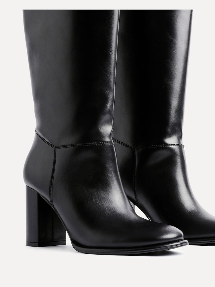 Linzi Black Cole High Leg Block Heeled Boots - Image 6 of 6
