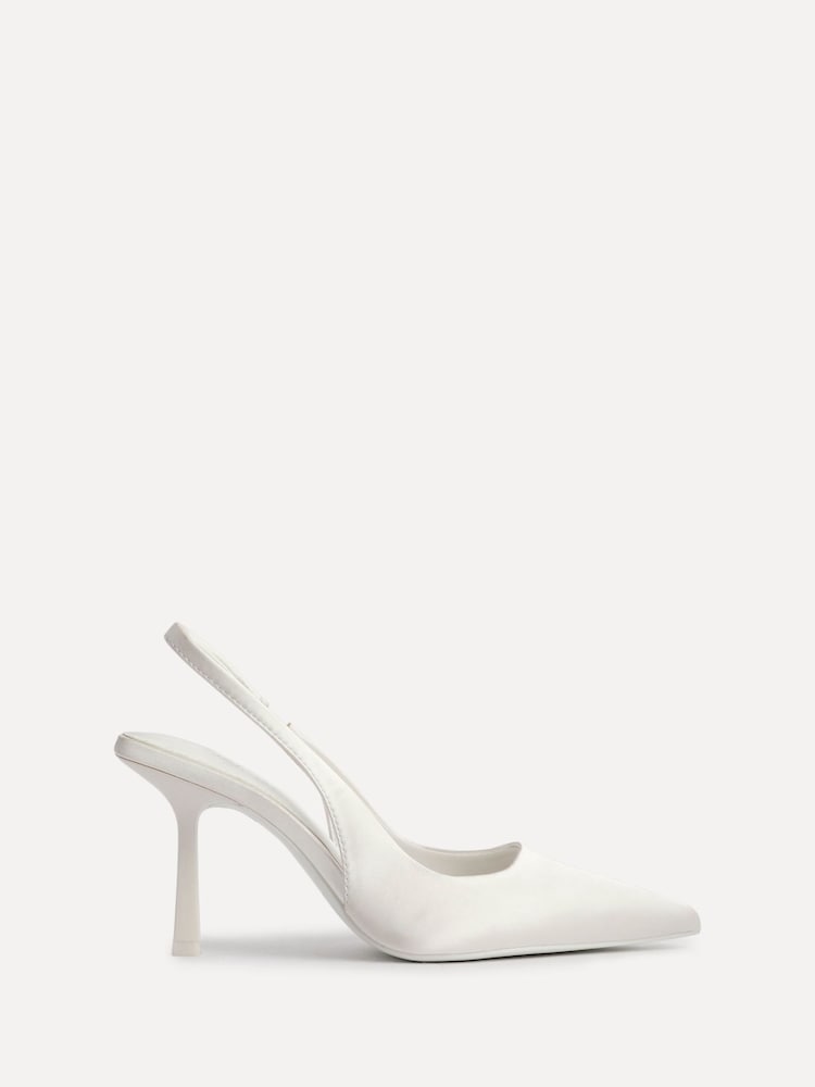 Linzi Ivory Matched Bridal Sling Back Court Heels - Image 2 of 5