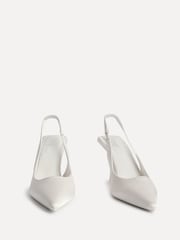 Linzi Ivory Matched Bridal Sling Back Court Heels - Image 3 of 5