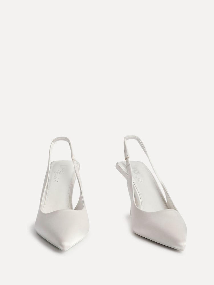 Linzi Ivory Matched Bridal Sling Back Court Heels - Image 3 of 5