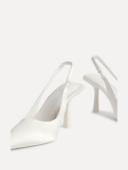 Linzi Ivory Matched Bridal Sling Back Court Heels - Image 4 of 5