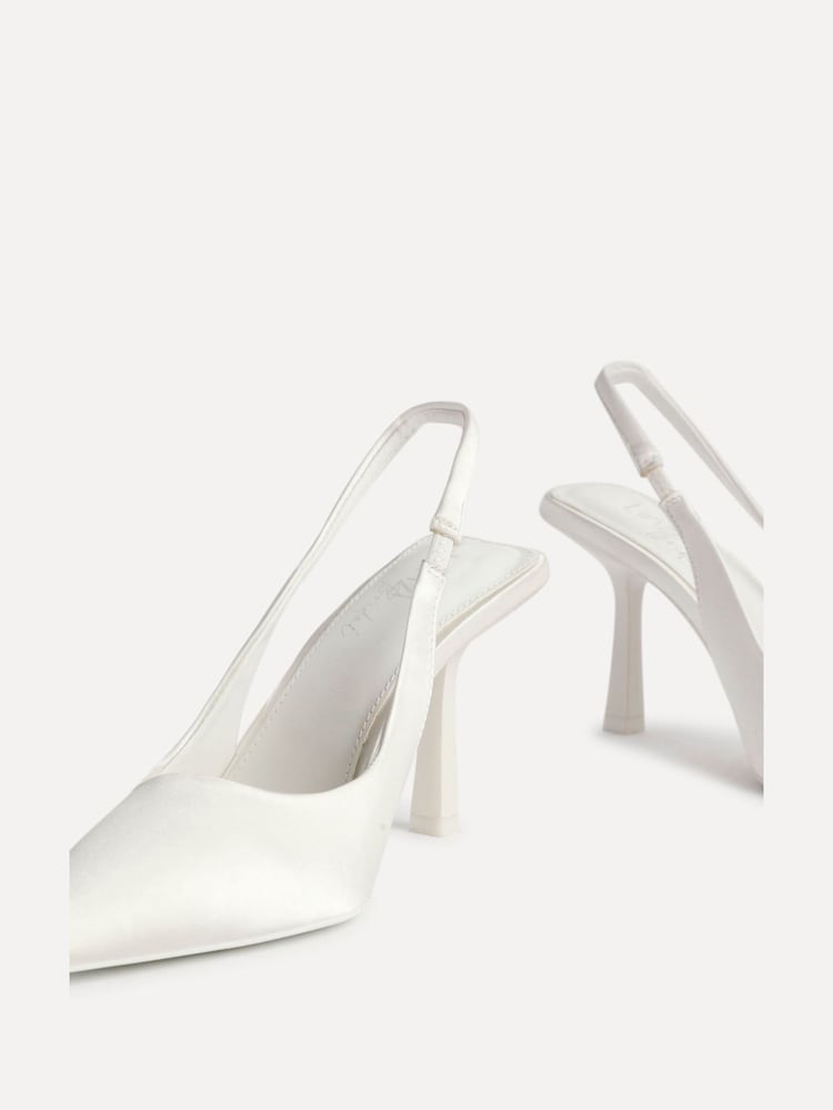 Linzi Ivory Matched Bridal Sling Back Court Heels - Image 4 of 5