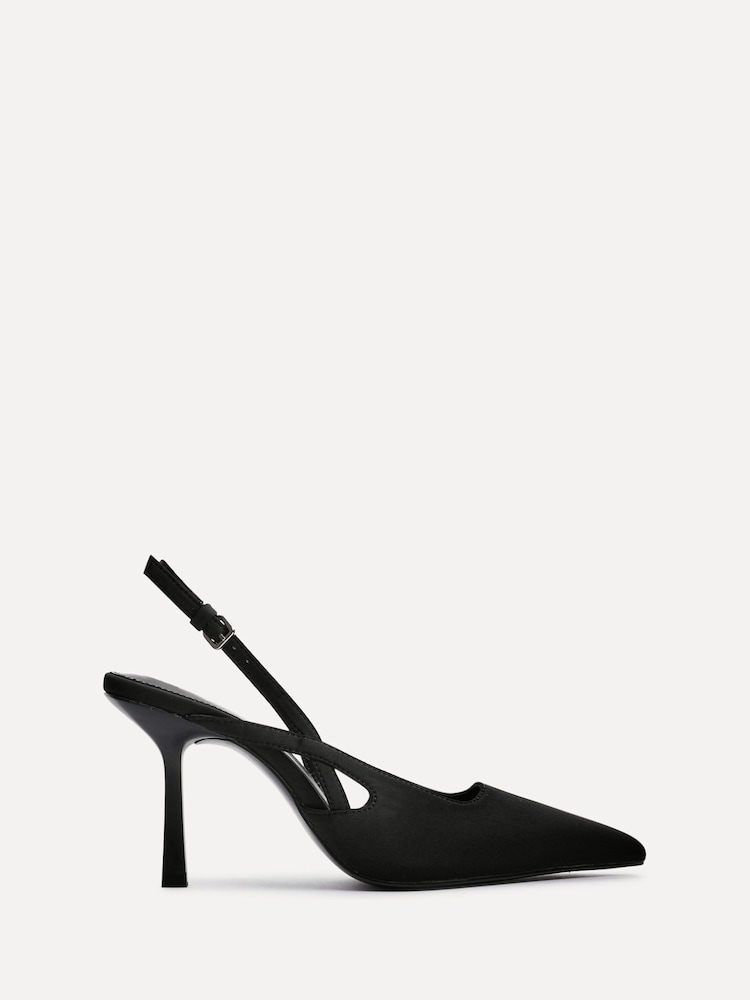 Linzi Black Rhea Sling Back Court Heels - Image 2 of 5