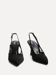 Linzi Black Rhea Sling Back Court Heels - Image 3 of 5