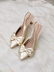 Dorado - Linzi Merlot Slingback Court Heels With Bow Detail - Imagen 6 de 6