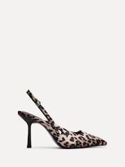 Linzi Leopard Rhea Sling Back Court Heels - Image 2 of 5