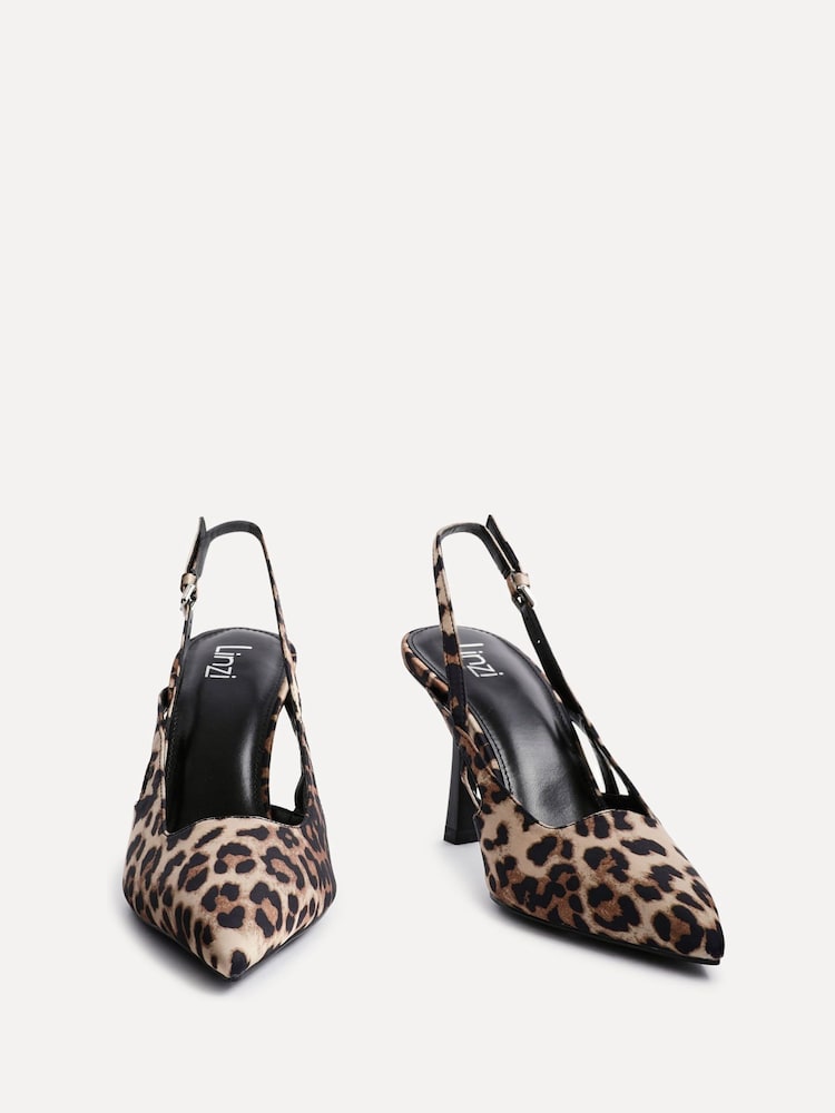Leopard - Pantofi cu toc Linzi Rhea cu baretă la spate - Image 3 of 5