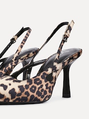 Linzi Leopard Rhea Sling Back Court Heels - Image 5 of 5