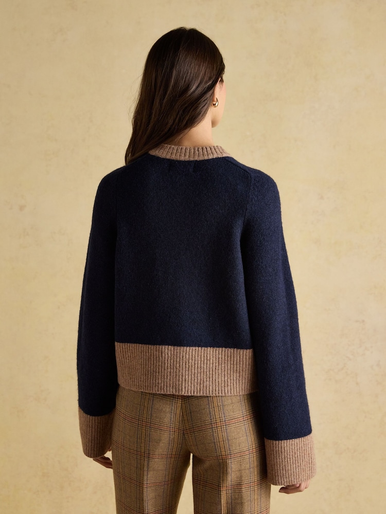 Azul/Castanho - Cardigan de malha Joules Nora - Imagem 2 de 9