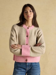 Aveia/Pink - Cardigan de malha Joules Nora - Imagem 1 de 9