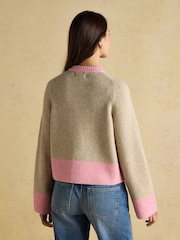 Aveia/Pink - Cardigan de malha Joules Nora - Imagem 2 de 9