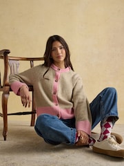 Aveia/Pink - Cardigan de malha Joules Nora - Imagem 4 de 9